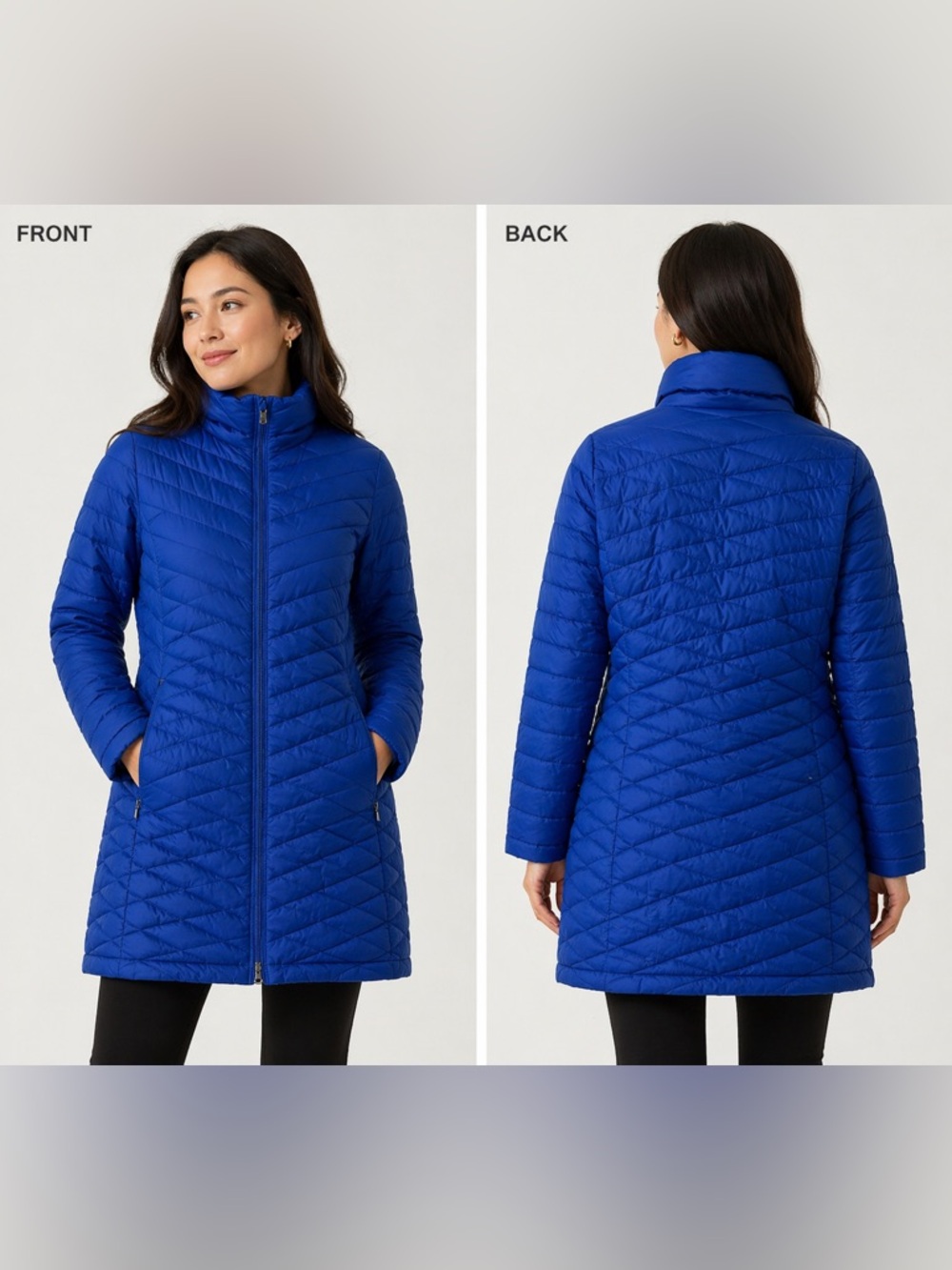 Patagonia Blue Quilted Long Packable Nano Puffer Coat